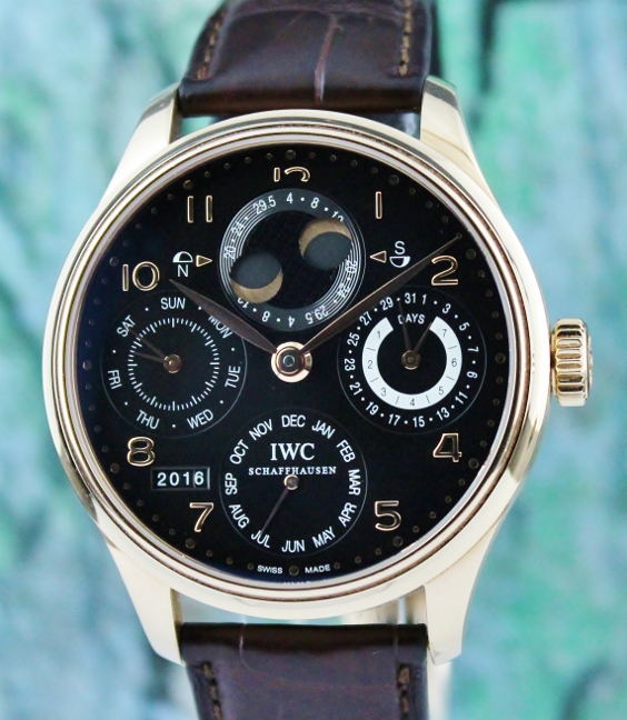 (image for) Unpolished IWC 18K Rose Gold Portuguese Perpetual Calendar / IW502212